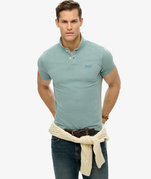 Superdry Vintage Destroy Polo Shirt - Destroy Tourmaline Blue