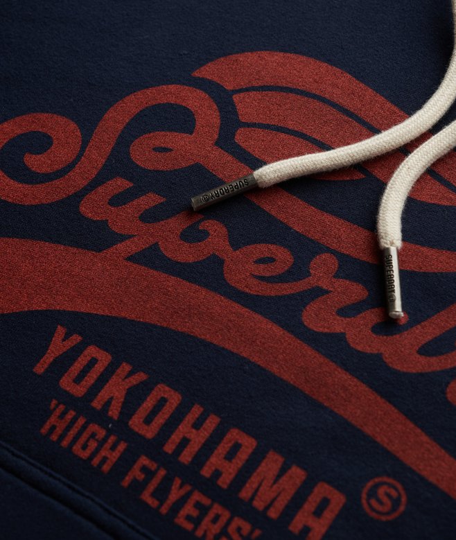 Superdry Unisex High Flyers Hoodie - Darkest Navy