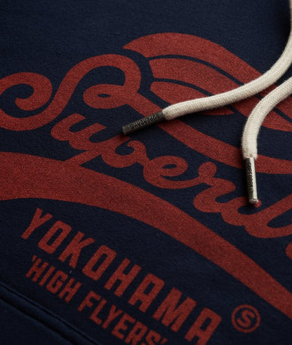 Superdry Unisex High Flyers Hoodie - Darkest Navy