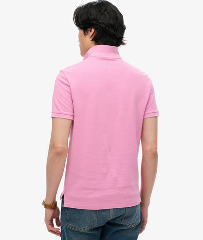 Superdry Vintage Destroy Polo Shirt - Fuchsia Pink