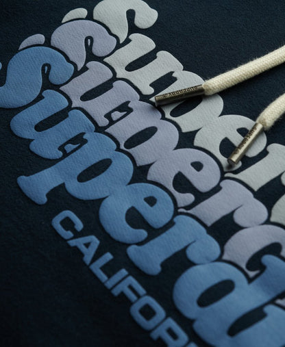 Superdry Unisex Stacked Hoodie - Eclipse Navy