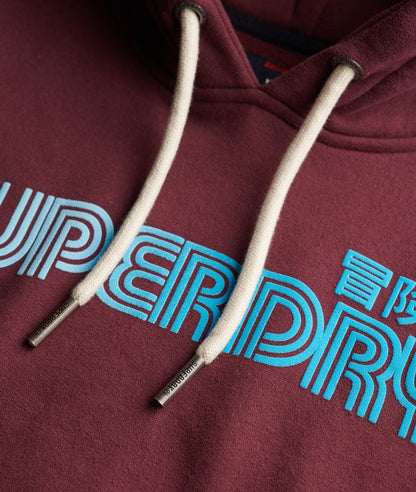 Superdry Unisex Faded Core Hoodie - Fig Purple