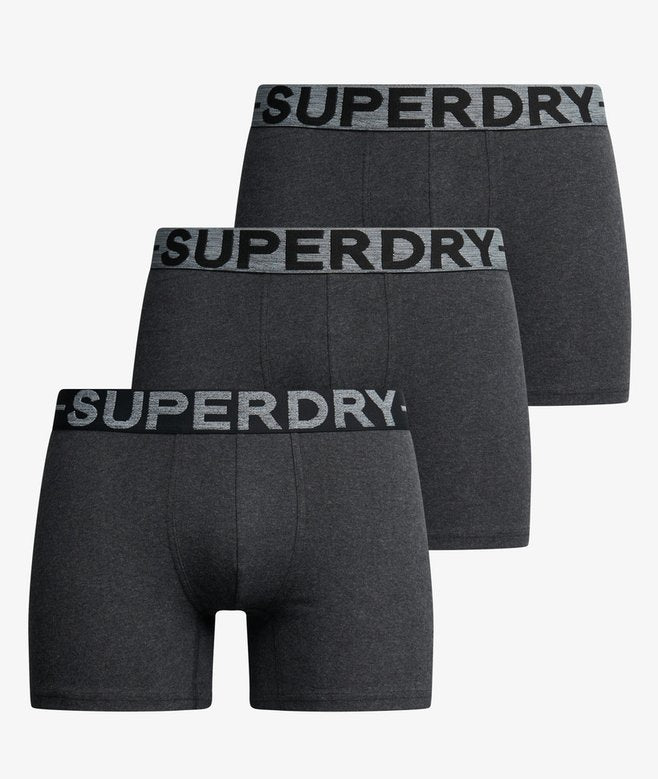 Superdry Boxer Shorts Triple Pack - Raven Black Marl