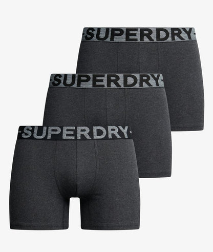 Superdry Boxer Shorts Triple Pack - Raven Black Marl