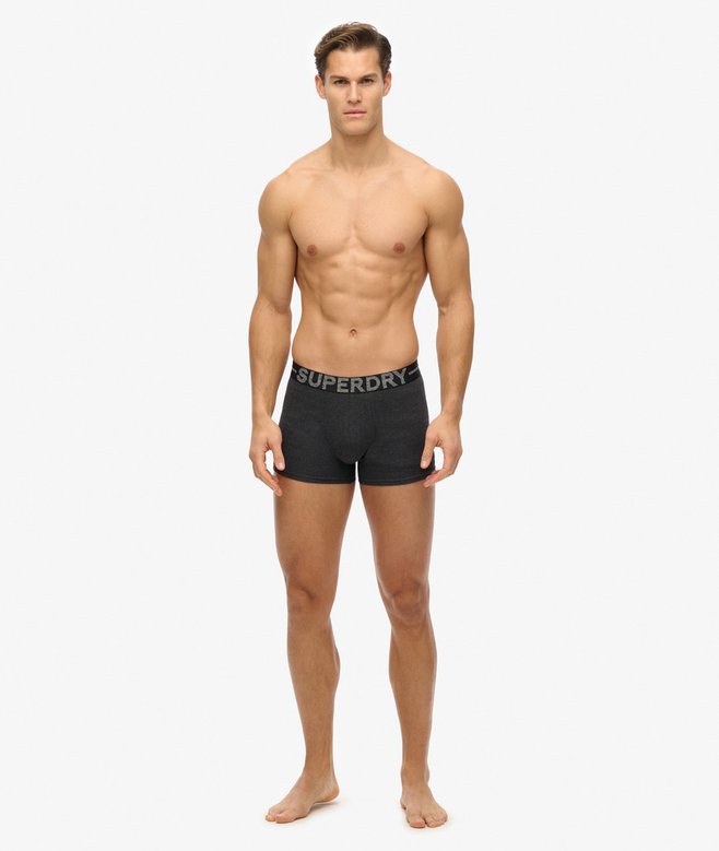 Superdry Boxer Shorts Triple Pack - Raven Black Marl