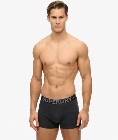 Superdry Boxer Shorts Triple Pack - Raven Black Marl