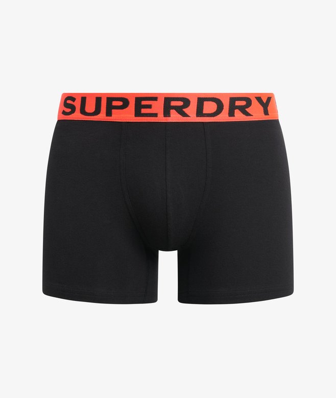 Superdry Boxer Shorts Triple Pack - Black/Orange
