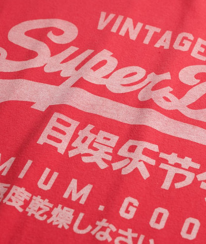 Superdry Vintage Logo Classic T-Shirt - Indiana Red