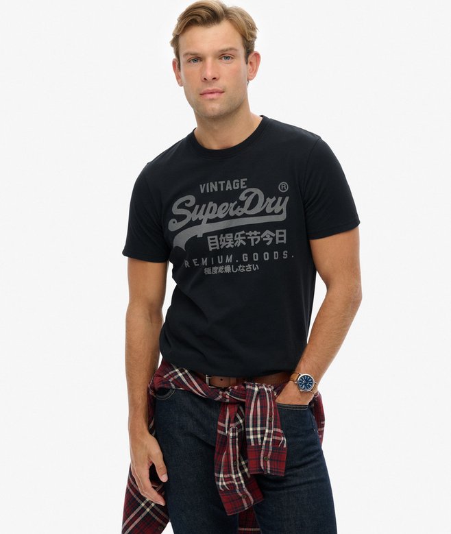 Superdry Vintage Logo Classic T-Shirt - Eclipse Navy