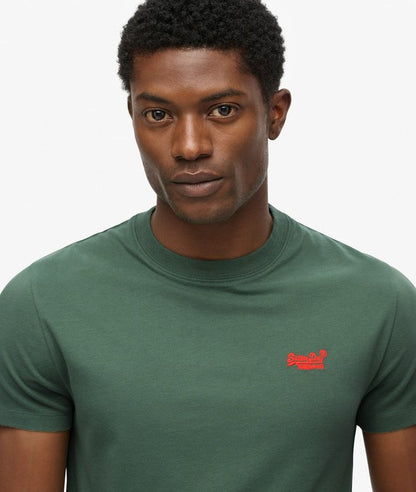 Superdry Cotton Essential Logo Embroidered T-Shirt - Laurel Khaki