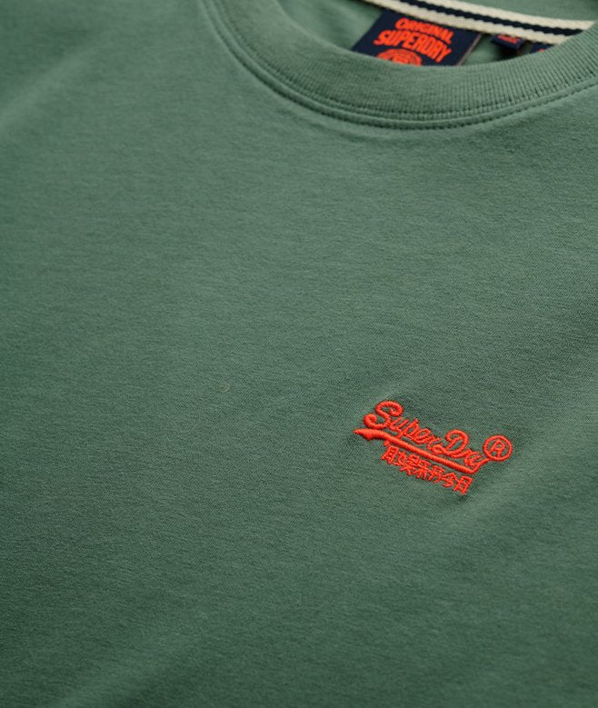 Superdry Cotton Essential Logo Embroidered T-Shirt - Laurel Khaki