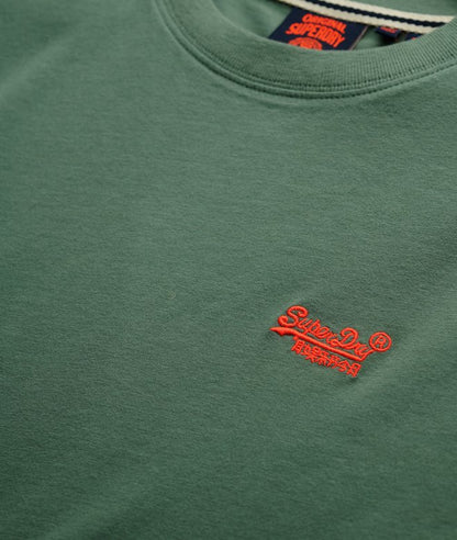 Superdry Cotton Essential Logo Embroidered T-Shirt - Laurel Khaki