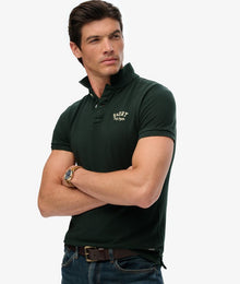 Superdry Vintage Athletic Embroidered Pol Shirt - Eagle Green