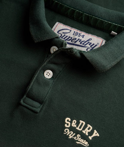 Superdry Vintage Athletic Embroidered Pol Shirt - Eagle Green