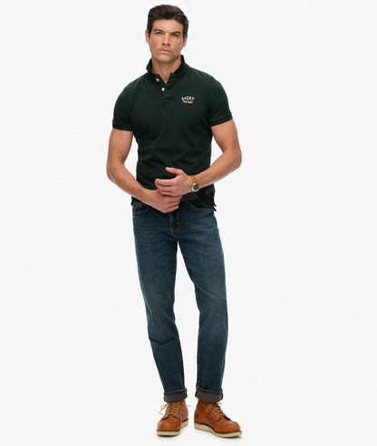 Superdry Vintage Athletic Embroidered Pol Shirt - Eagle Green