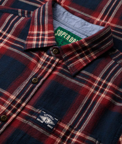 Superdry Long Sleeve Cotton Lumberjack Check Shirt - Michigan Check Navy
