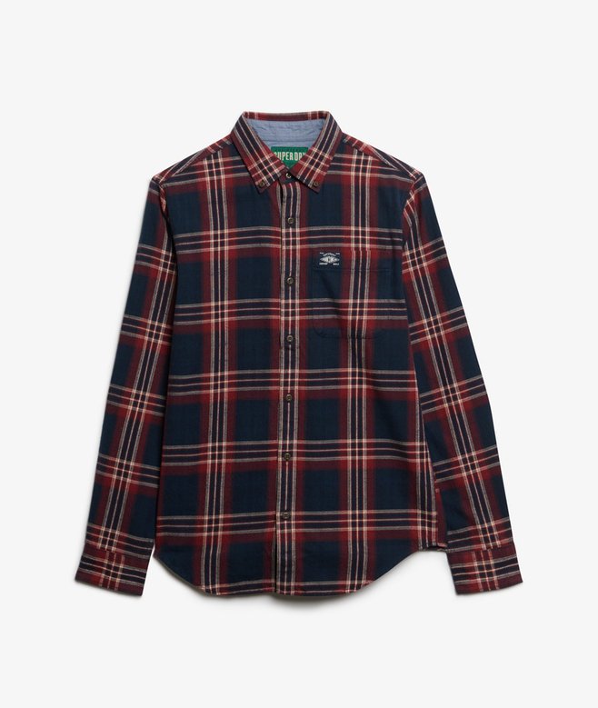 Superdry Long Sleeve Cotton Lumberjack Check Shirt - Michigan Check Navy