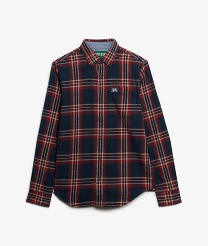 Superdry Long Sleeve Cotton Lumberjack Check Shirt - Michigan Check Navy