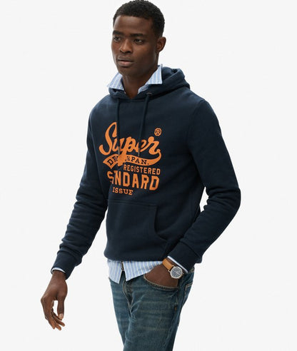 Superdry Standard Script Hoodie - Eclipse Navy