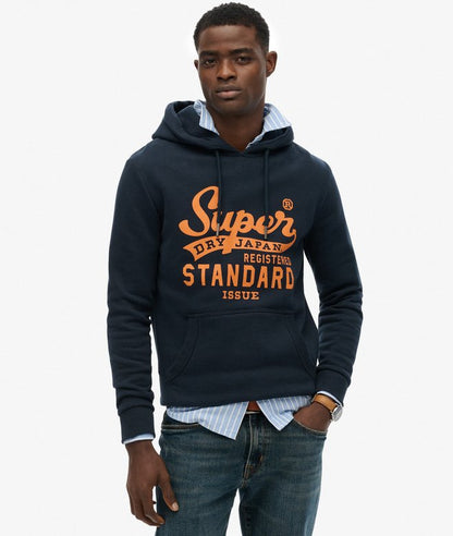Superdry Standard Script Hoodie - Eclipse Navy