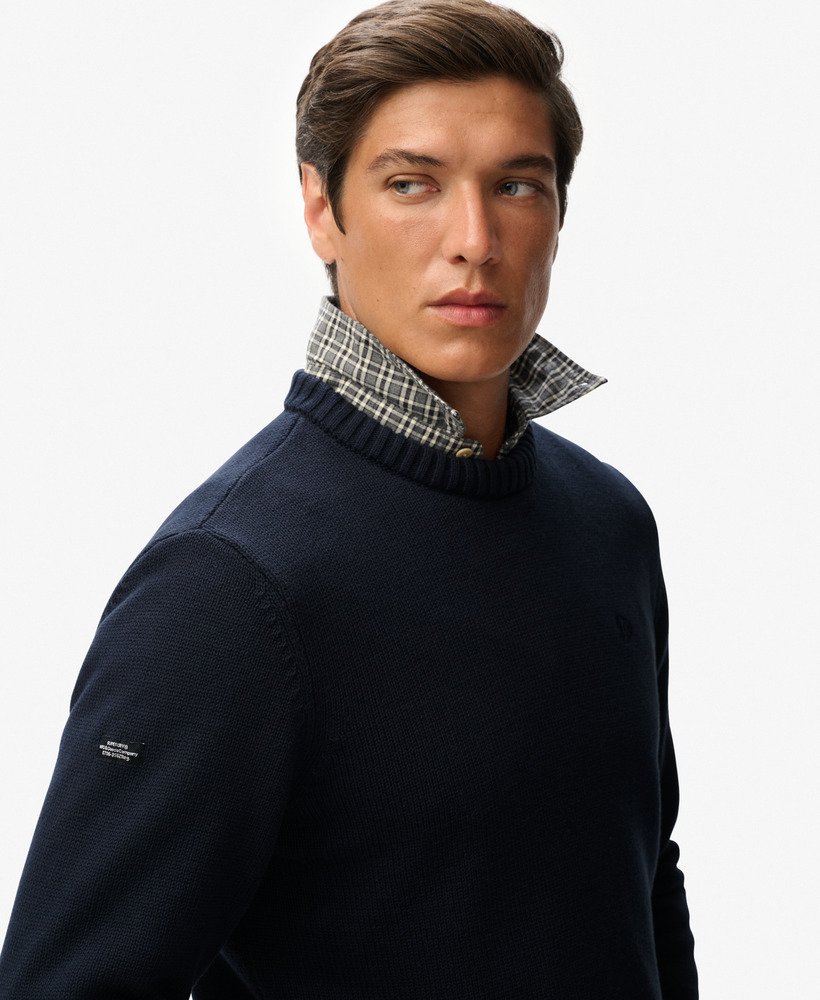 Superdry Preppy Cotton Jumper - Navy