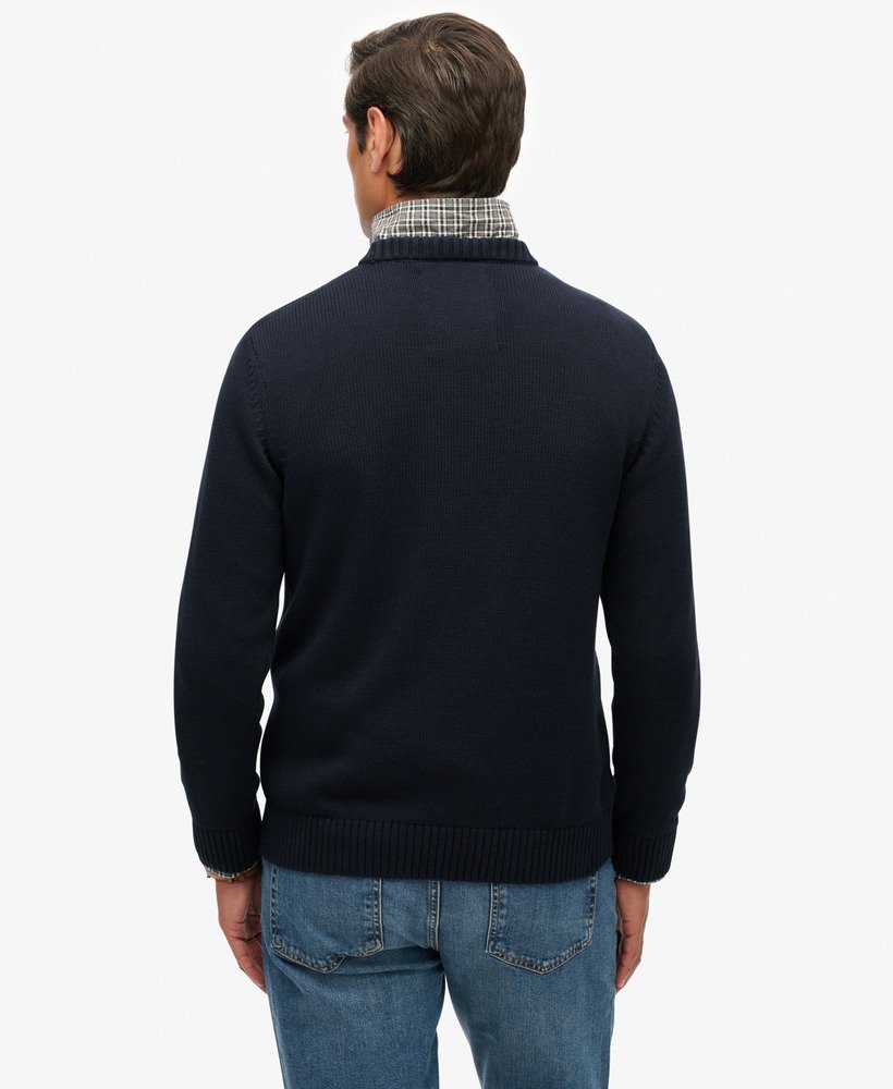 Superdry Preppy Cotton Jumper - Navy