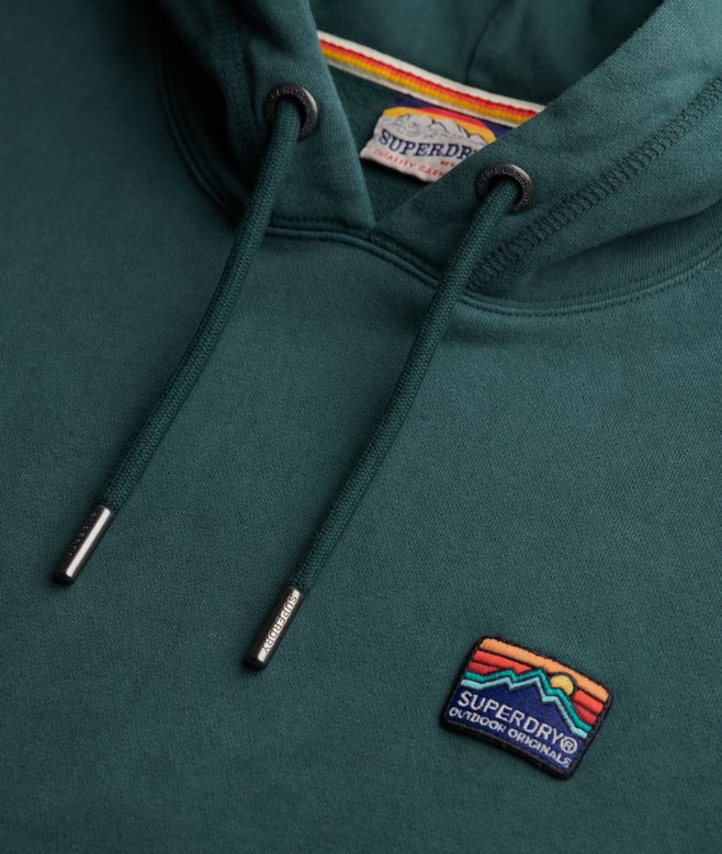 Superdry Unisex Great Outdoors Embroidered Relax Hoodie - Dark Forest Green