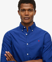 Superdry Classic Oxford Long Sleeve Shirt - Marine Navy