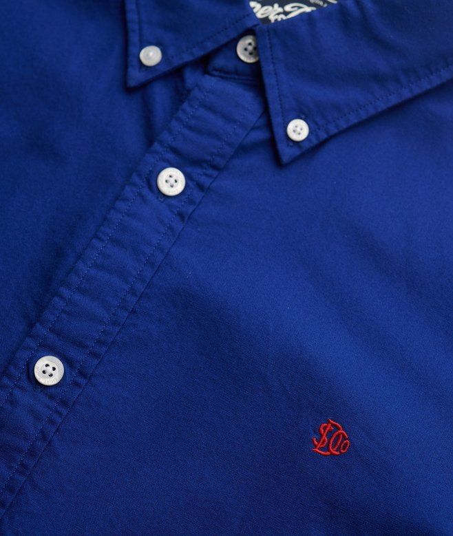 Superdry Classic Oxford Long Sleeve Shirt - Marine Navy