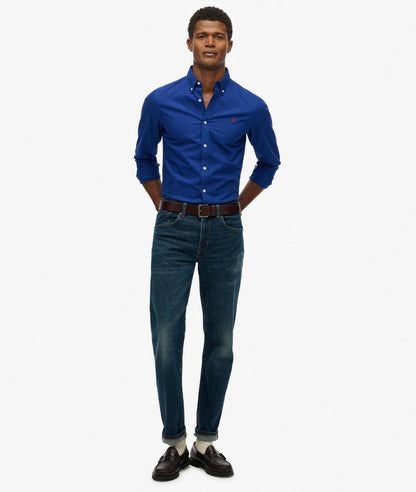 Superdry Classic Oxford Long Sleeve Shirt - Marine Navy