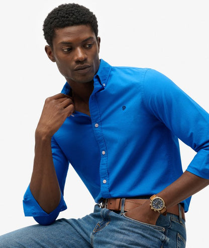 Superdry Classic Oxford Long Sleeve Shirt - French Blue