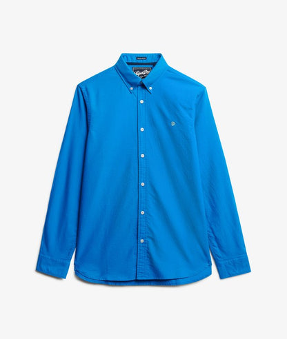 Superdry Classic Oxford Long Sleeve Shirt - French Blue