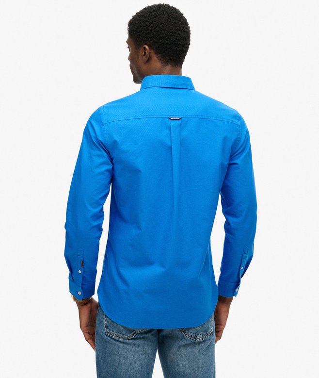 Superdry Classic Oxford Long Sleeve Shirt - French Blue