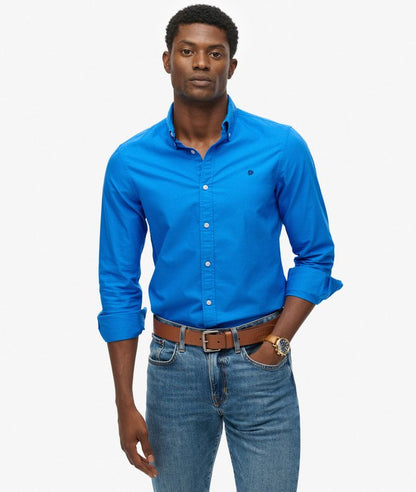 Superdry Classic Oxford Long Sleeve Shirt - French Blue