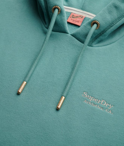 Ladies Superdry Essential Logo Hoodie - Oil Blue