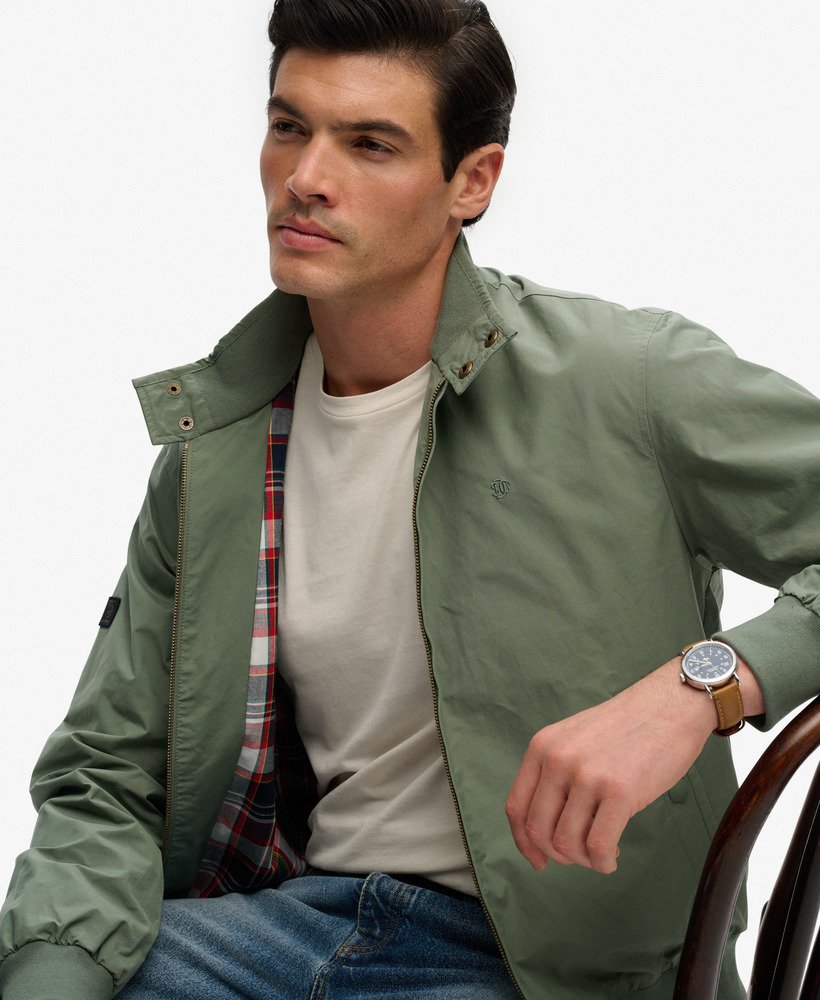 Superdry Classic Harrington Jacket - Lliy Pad Green