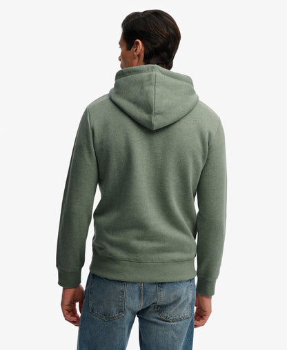 Superdry Vintage Logo Heritage Relaxed Hoodie - Thyme Green Marl
