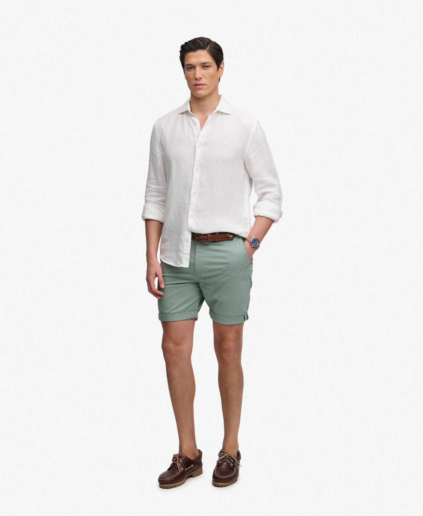 Superdry Premium Regular Chino Shorts - Sage Green