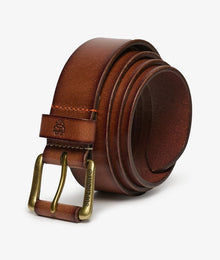 Superdry Men's Classic Leather Jean Belt - Tan