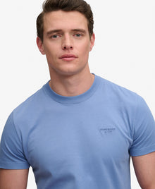 Superdry Essential Stacked Logo Embroidered T-Shirt - Colony Blue/Mid Blue