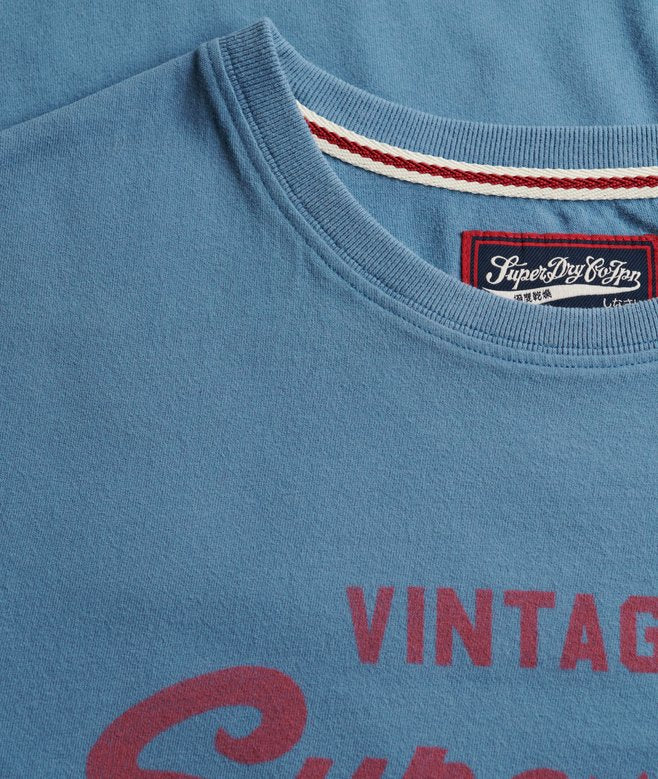 Superdry Vintage Logo Classic T-Shirt - Wedgewood Blue