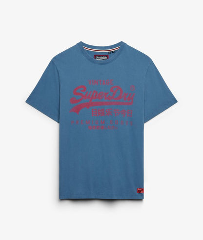 Superdry Vintage Logo Classic T-Shirt - Wedgewood Blue