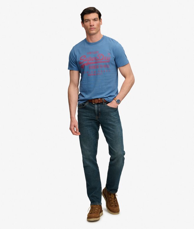 Superdry Vintage Logo Classic T-Shirt - Wedgewood Blue