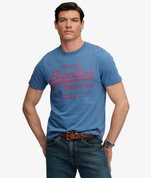 Superdry Vintage Logo Classic T-Shirt - Wedgewood Blue