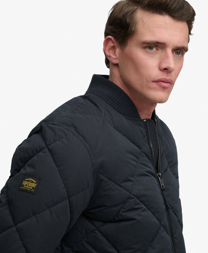 Superdry Diamond Quilt Jacket - Vulcan Navy
