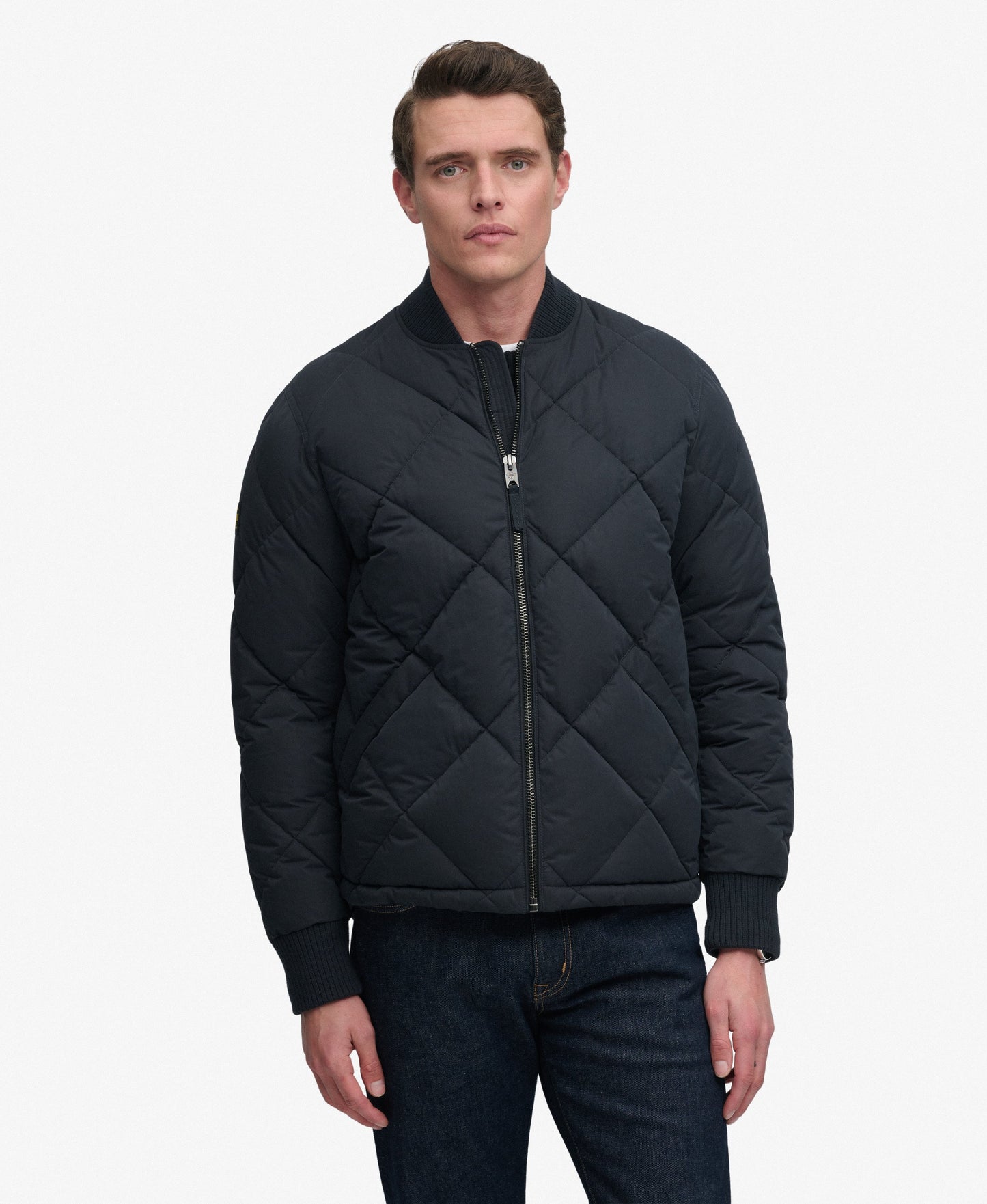 Superdry Diamond Quilt Jacket - Vulcan Navy