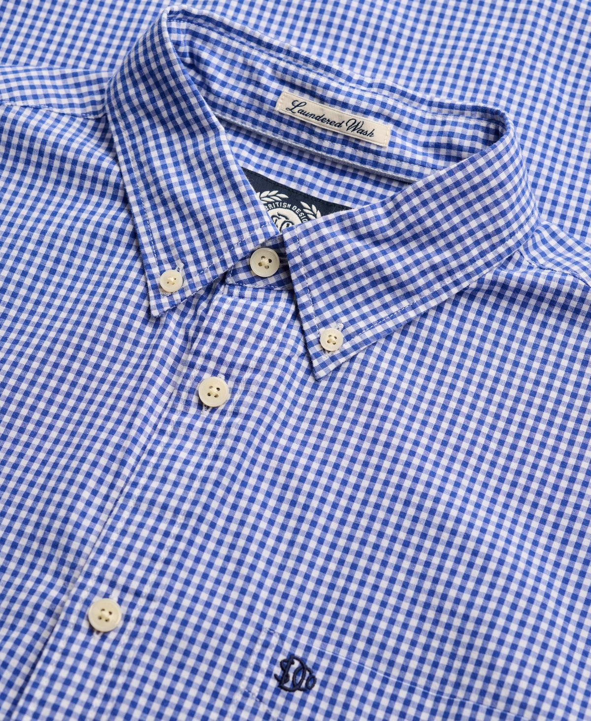 Superdry Preppy Poplin Long Sleeve Shirt - Montauk Navy Gingham