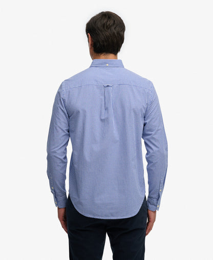 Superdry Preppy Poplin Long Sleeve Shirt - Montauk Navy Gingham