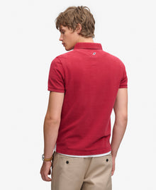 Superdry Pique Classic Polo Shirt - Red Dahlia
