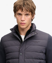 Superdry Interlock Hybrid Jacket - Charcoal